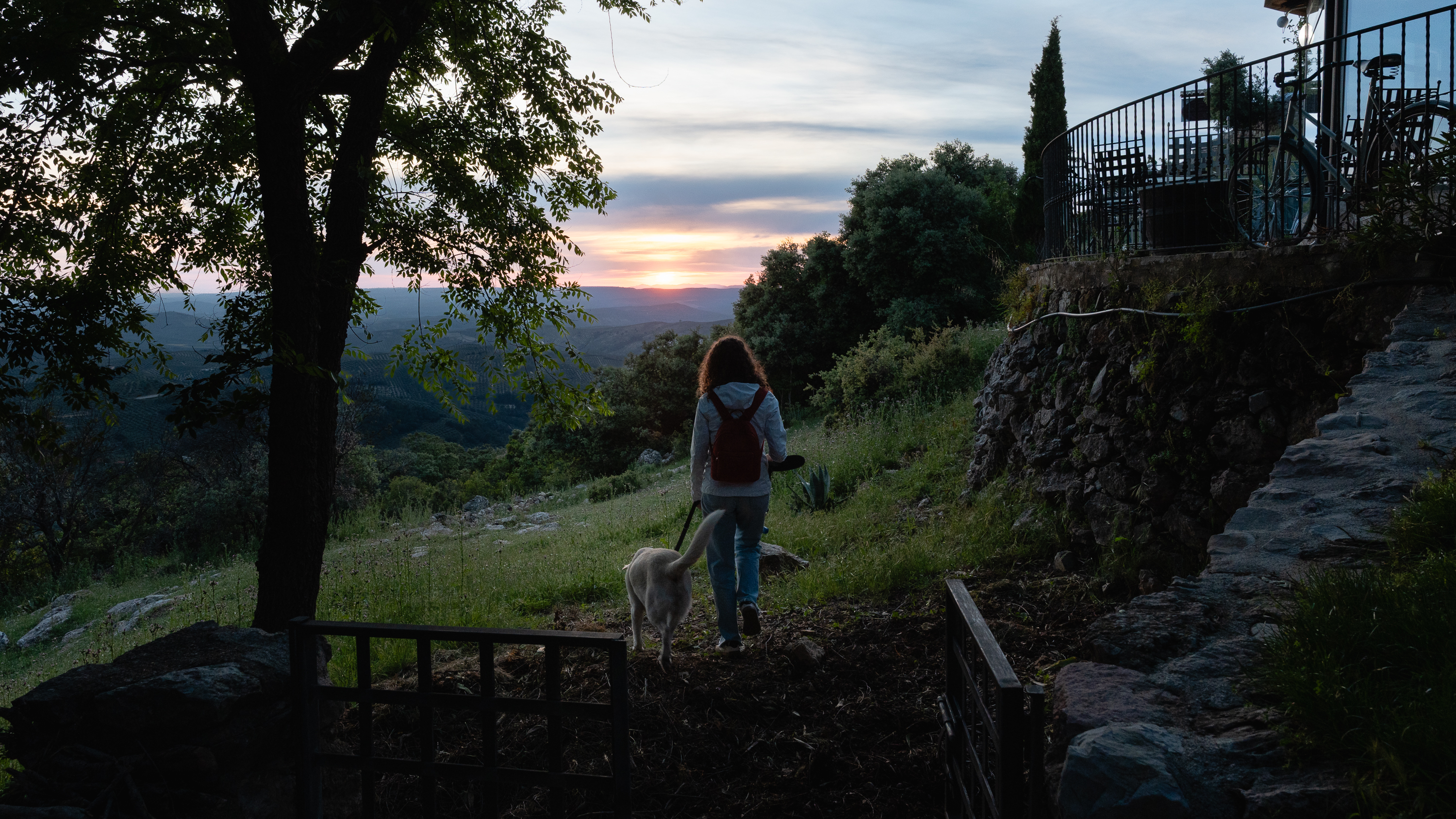 Aria al atardecer en la montaña