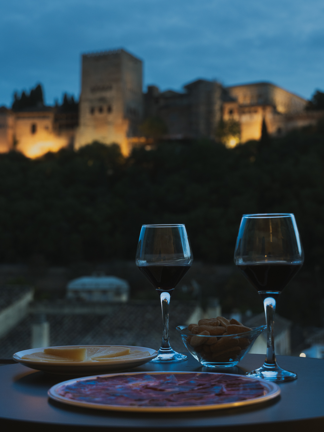 Una cena con vistas al atardecer